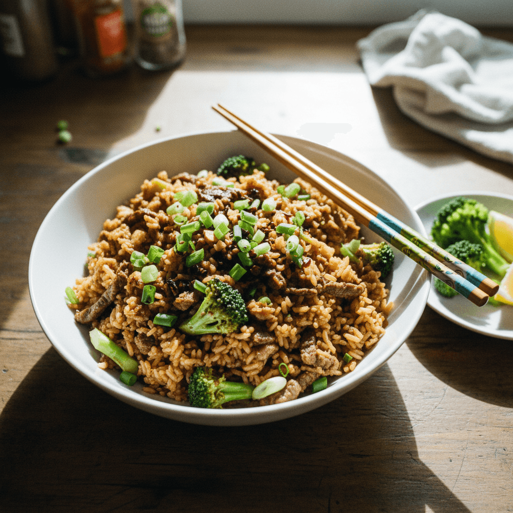 Beef and Broccoli Fried Rice