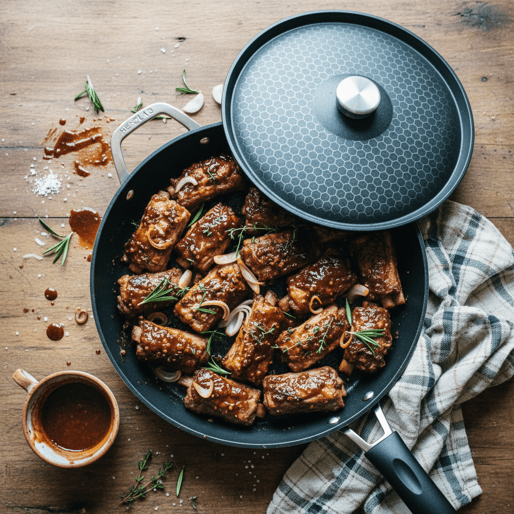 Scottish Style One Pan Lamb Ribs