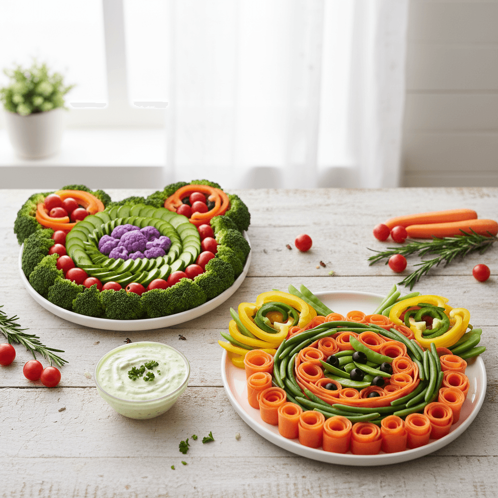 Mickey-shaped Veggie Platter