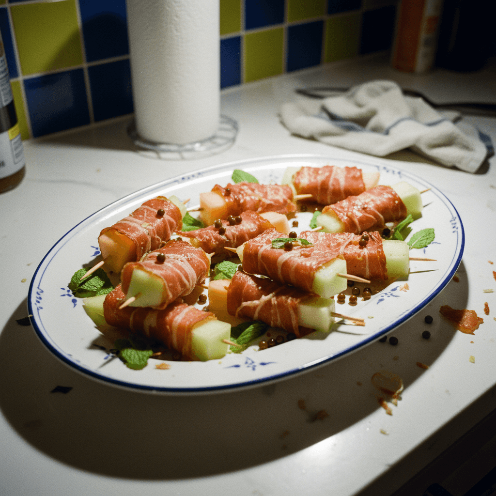 Crispy Prosciutto-Wrapped Melon Bites