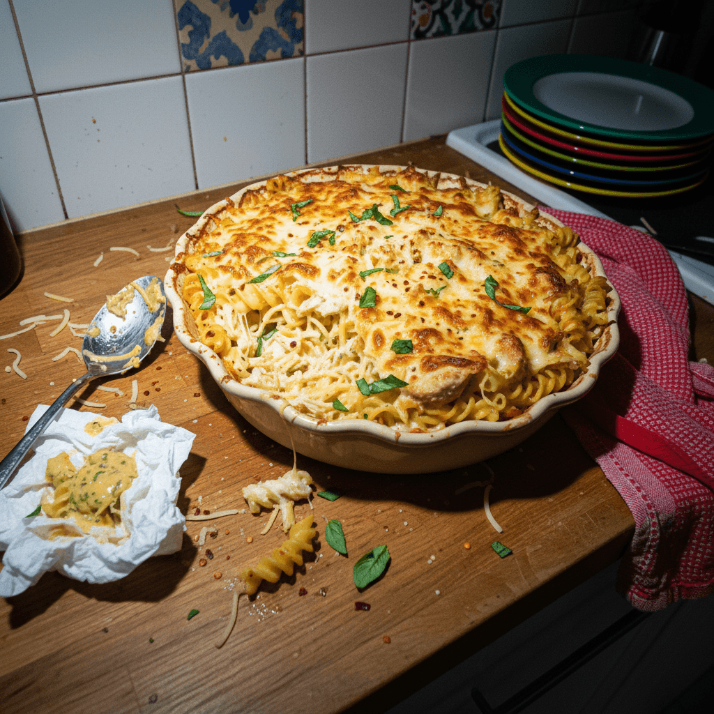 Cheesy Chicken Noodle Bake