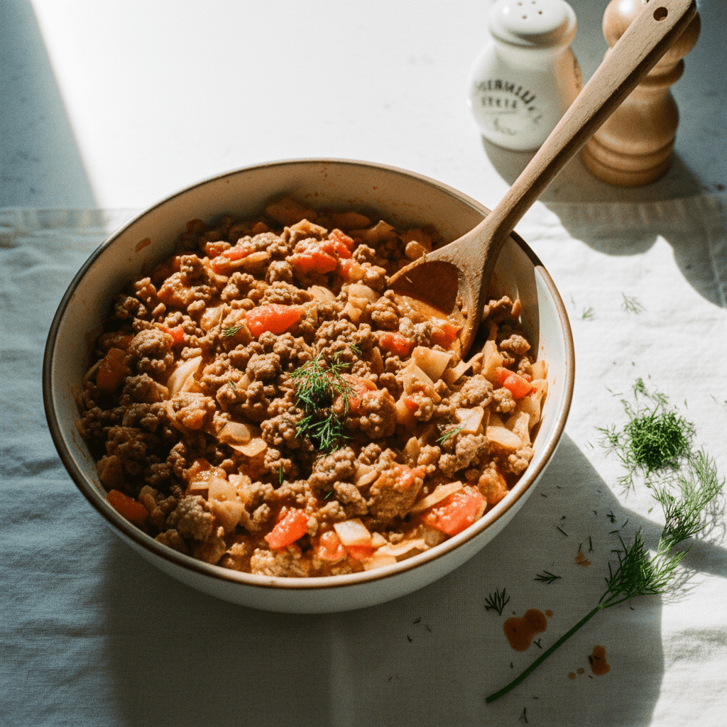 Ground Beef and Cabbage (Unstuffed Cabbage Rolls)