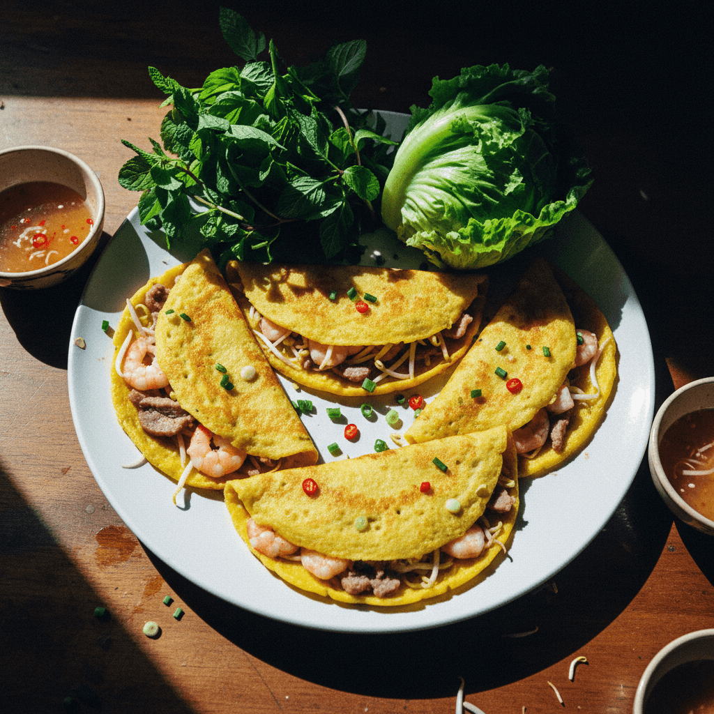 Banh Xeo (Vietnamese Sizzling Savory Crepe)