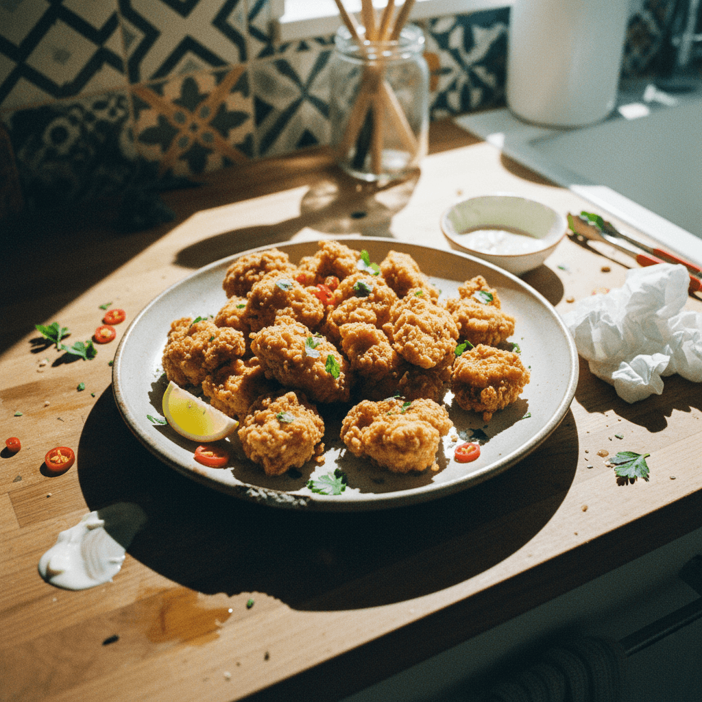 Crispy Vegan Fried Enoki Mushrooms