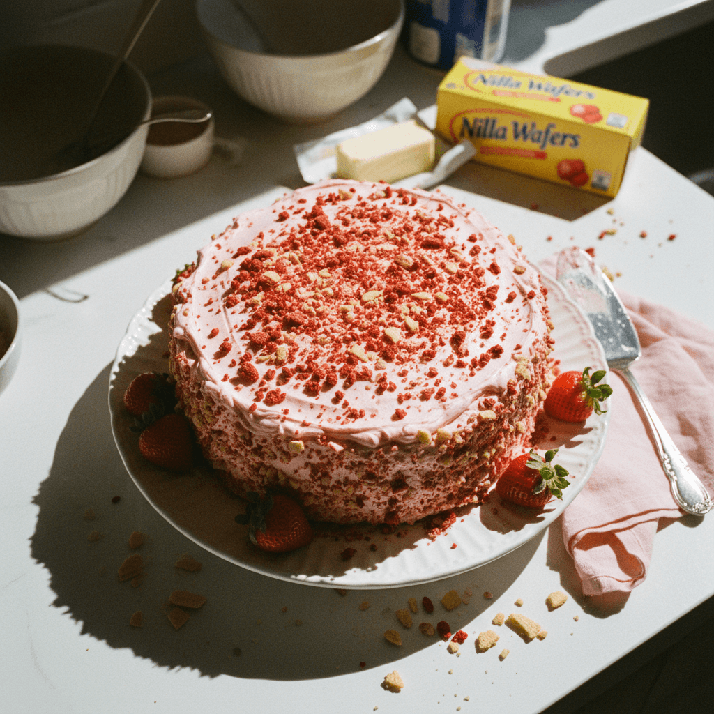 Strawberry Crunch Cake