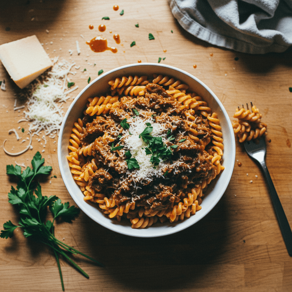 Slow Cooker Beef Brisket Pasta