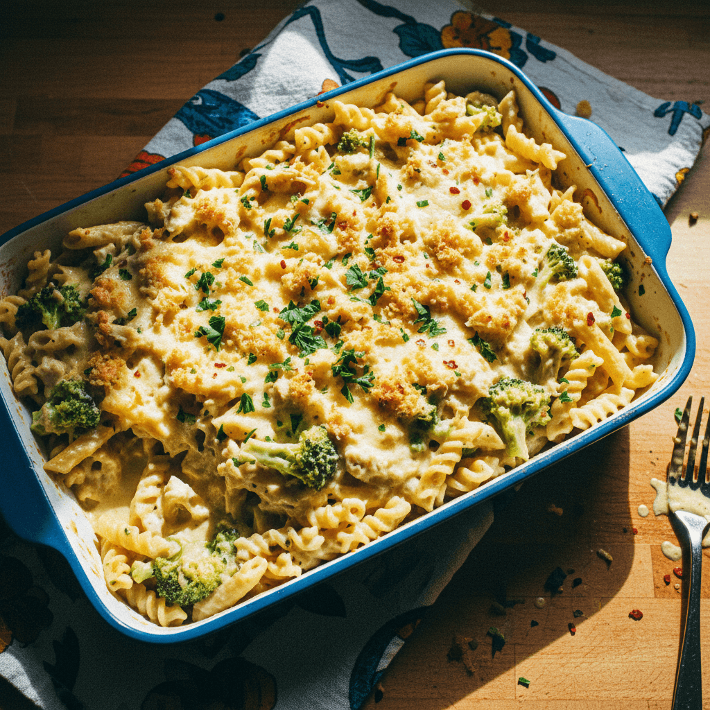 Creamy Chicken and Broccoli Pasta Bake