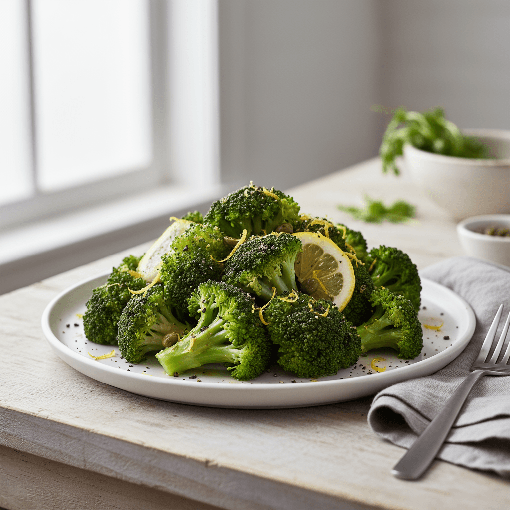 Zesty Lemon Pepper Steamed Broccoli