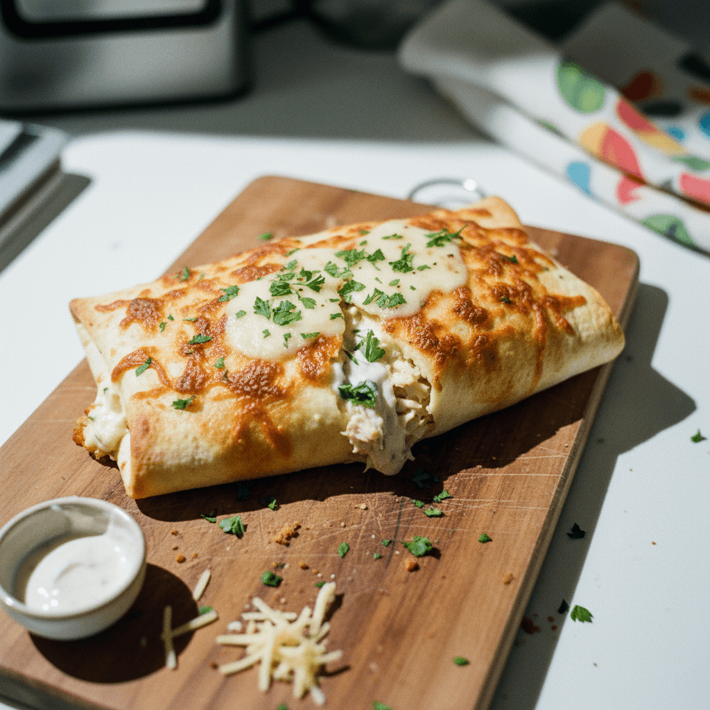 High Protein Cheesy Garlic Chicken Parcel