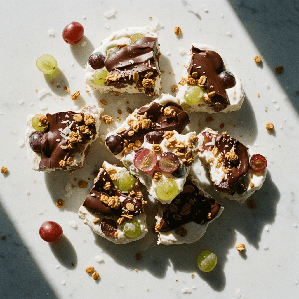 Chocolate Yogurt Grape Bark