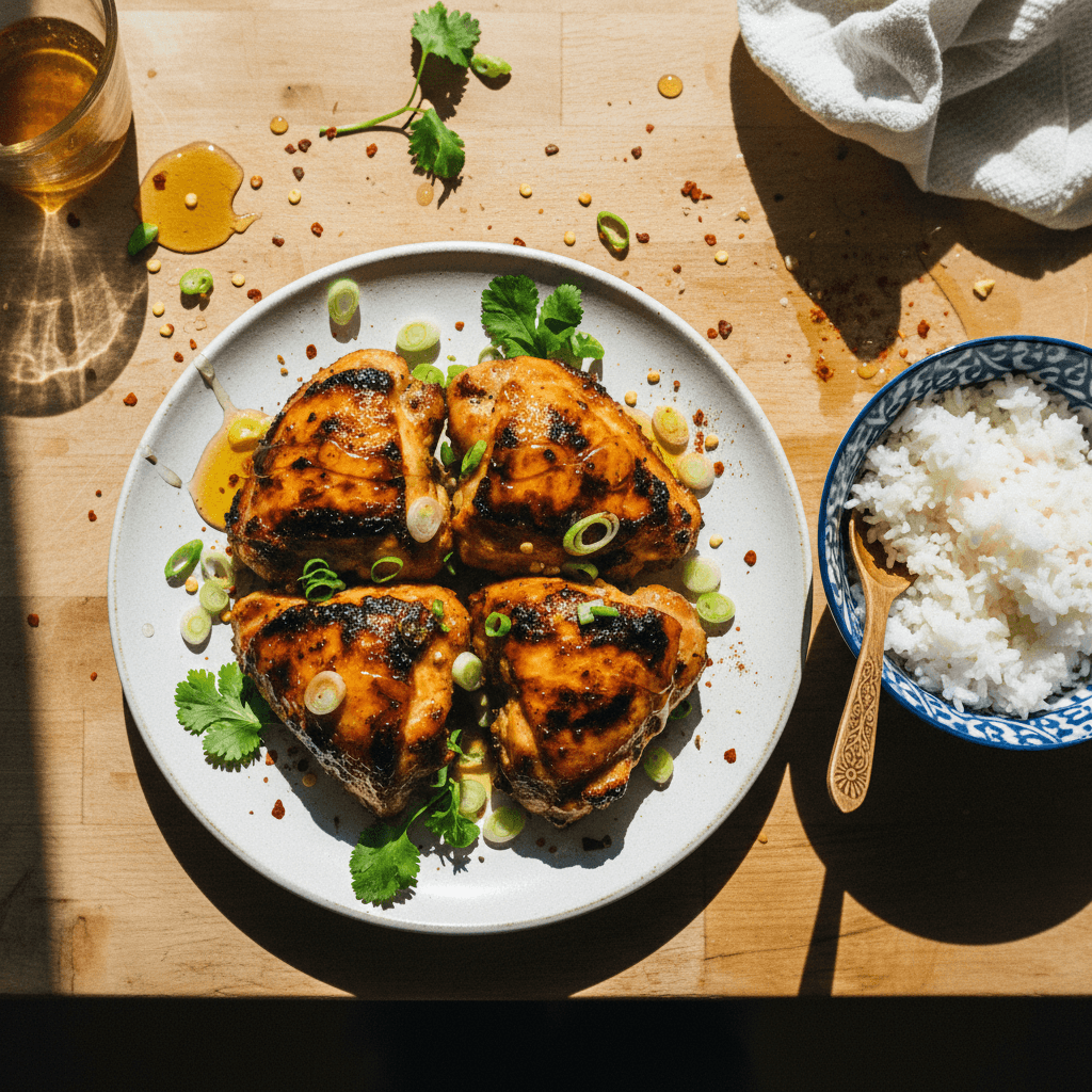 Honey Smokey Grilled Air Fryer Chicken