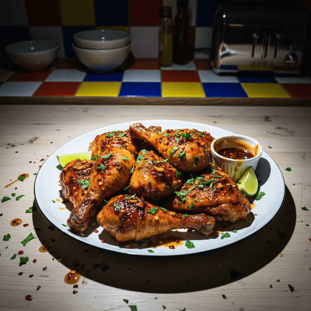 Hot Honey Garlic & Aleppo Chicken Thighs and Drumsticks