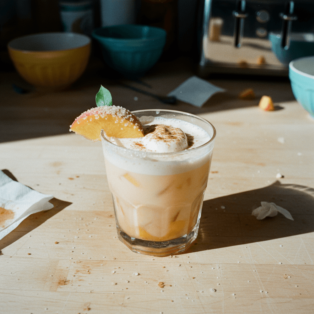 Peach Cobbler (Dessert in a glass)