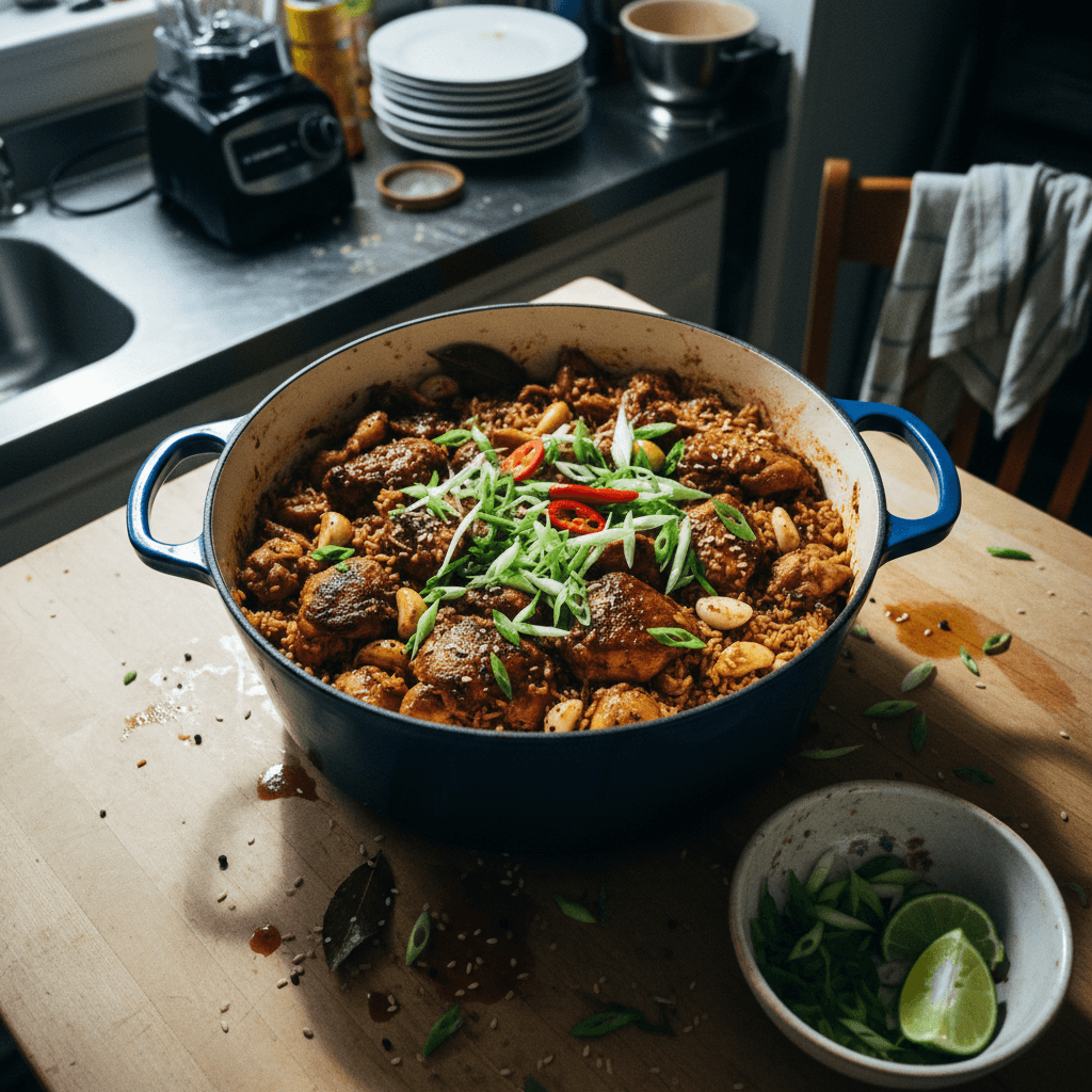 One-Pot Chicken Adobo Rice