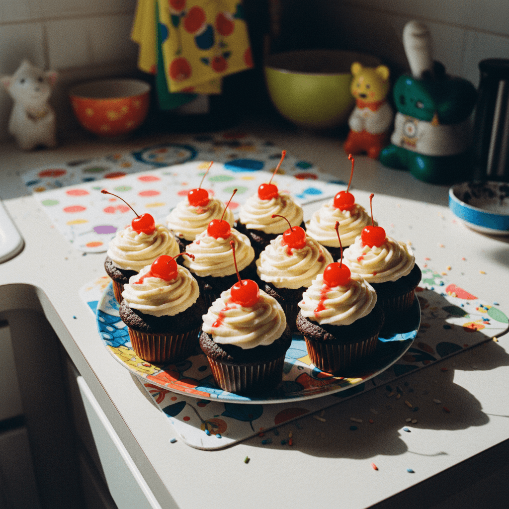 Coraline Chocolate Cupcakes