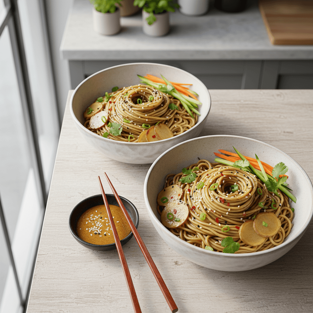 Ginger Sesame Noodle Bowls