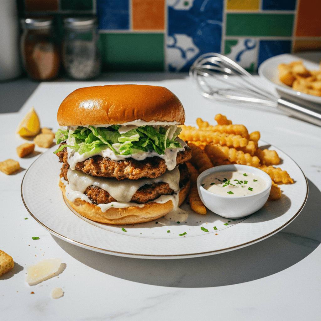 Caesar Chicken Smash Burger