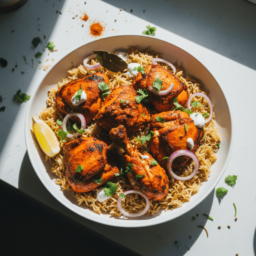 Tandoori Chicken Over Rice