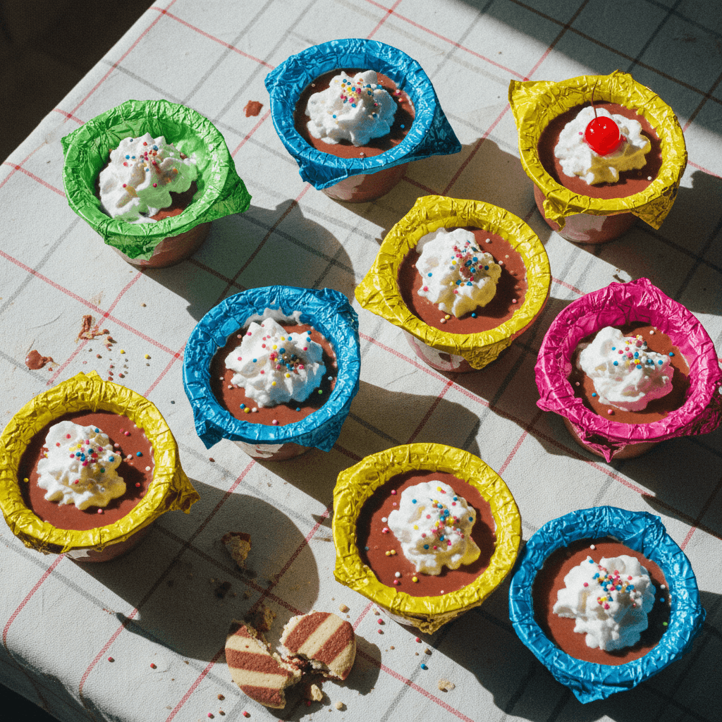 90s-Style Homemade Chocolate Pudding Snack Packs