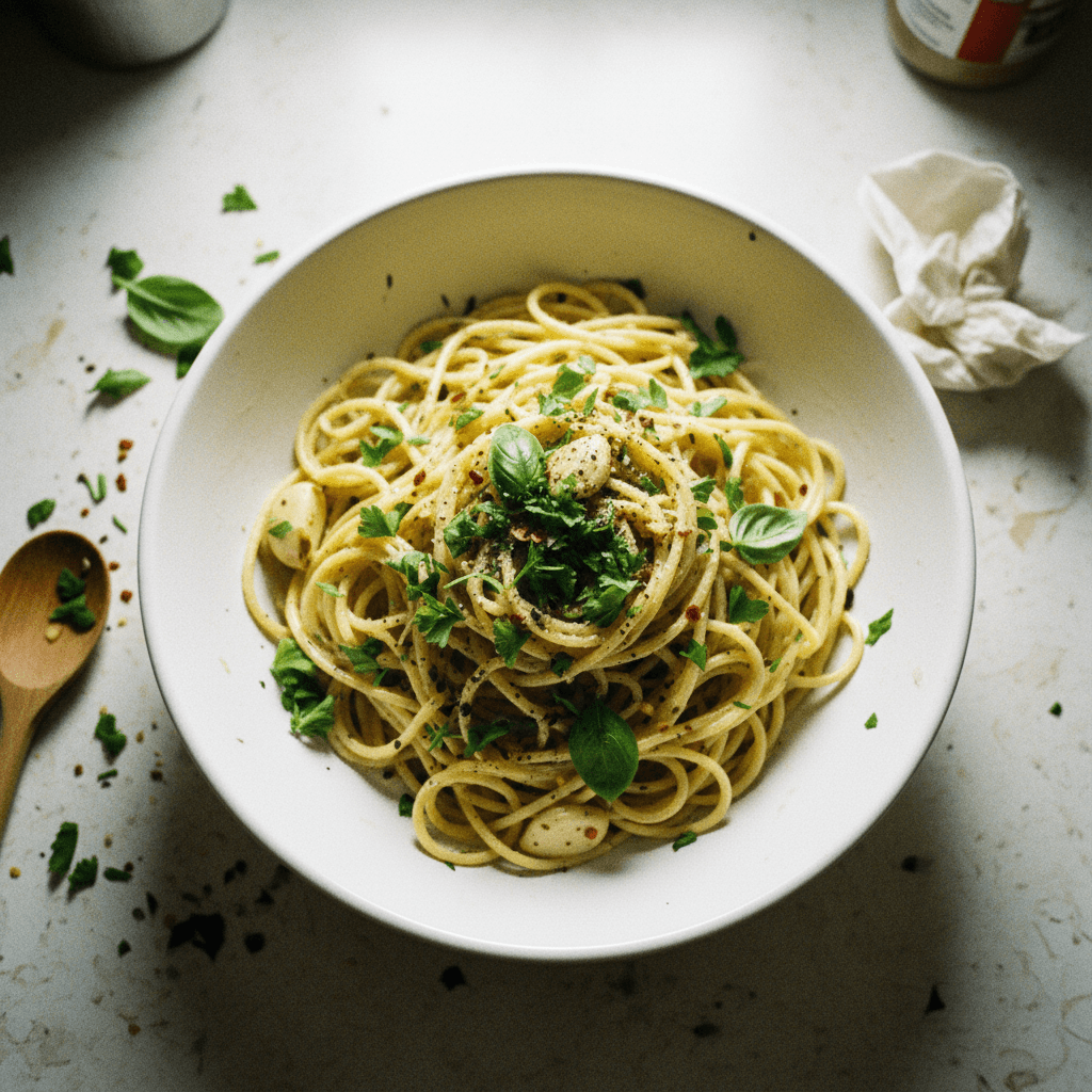 Garlic Butter Pasta with Herbs