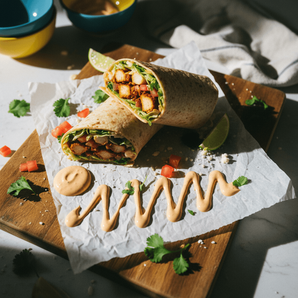 Chipotle Chicken Wrap with Creamy Chipotle Sauce