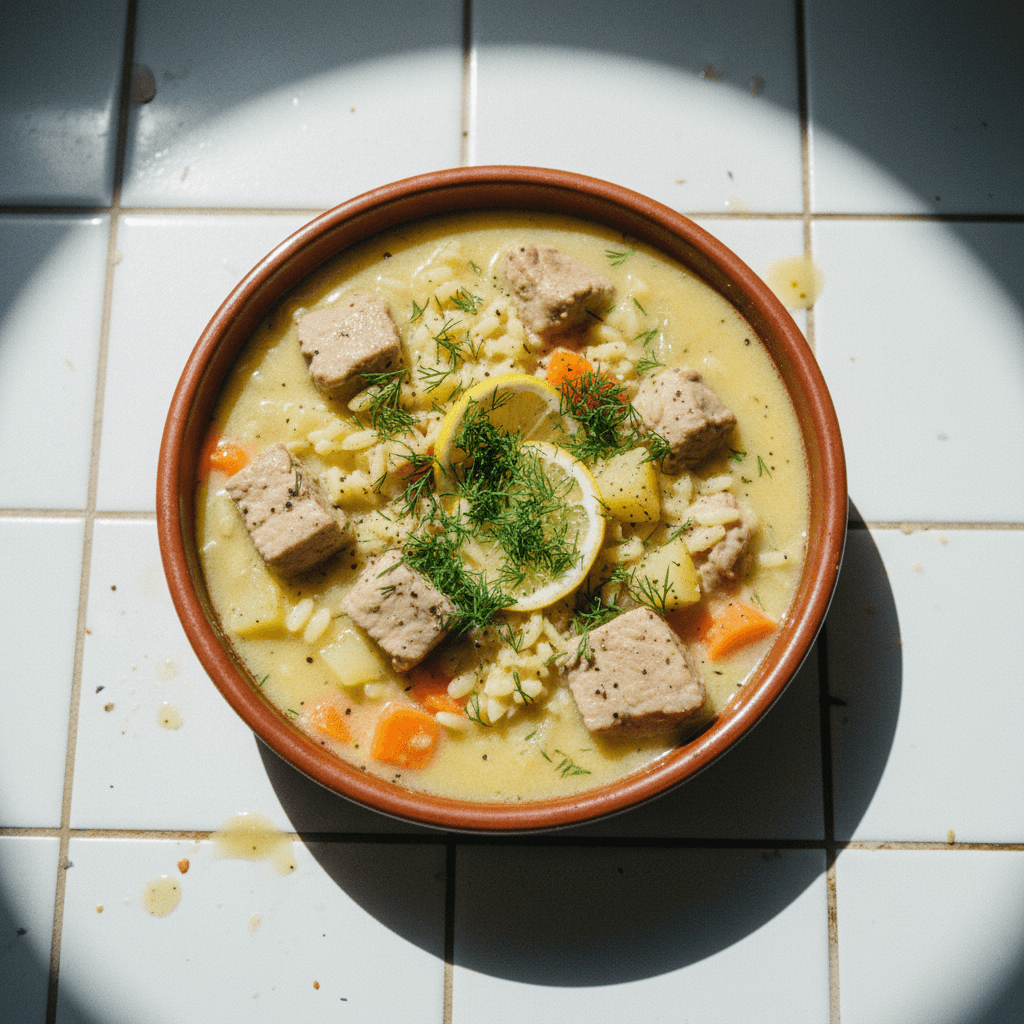 Greek Pork Stew with Avgolemono