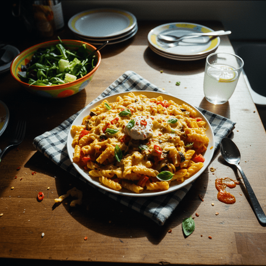 Creamy Tomato and Spinach Pasta