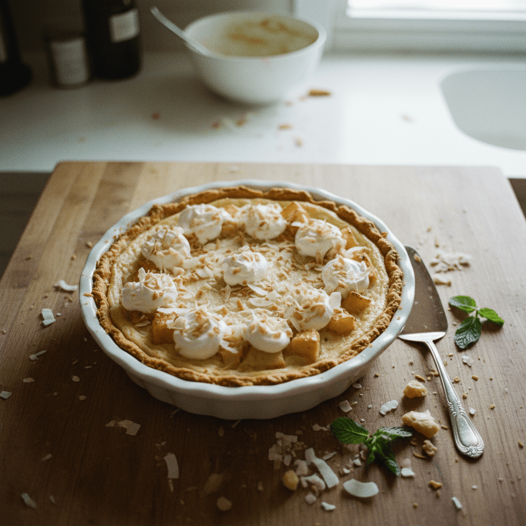 Coconut Cream White Sweet Potato Pie