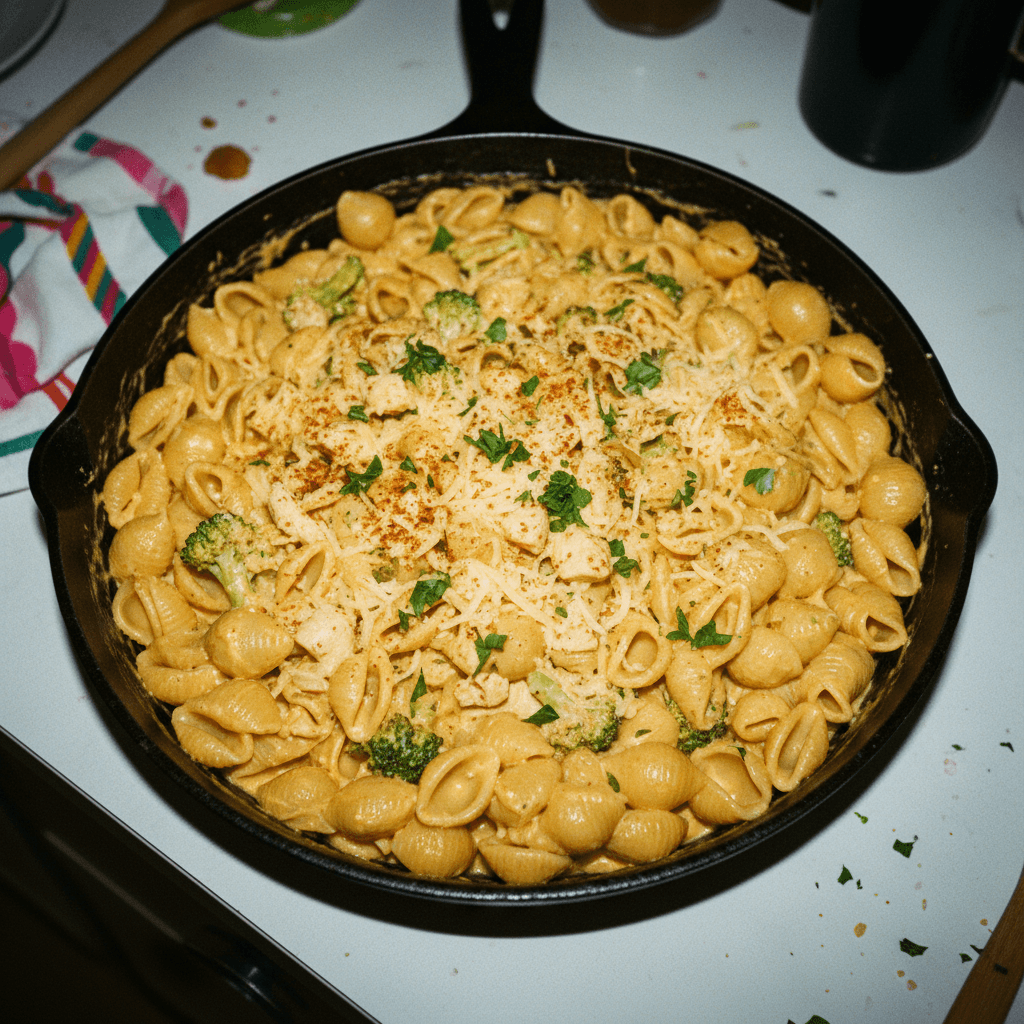 One-Pan Creamy Broccoli Cheddar Pasta