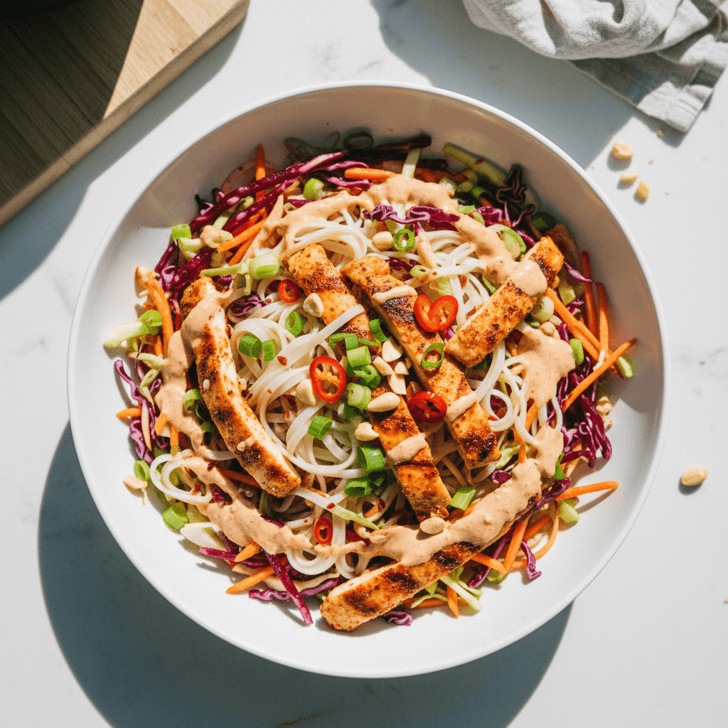 Bang-Bang Inspired Rice Noodle Salad