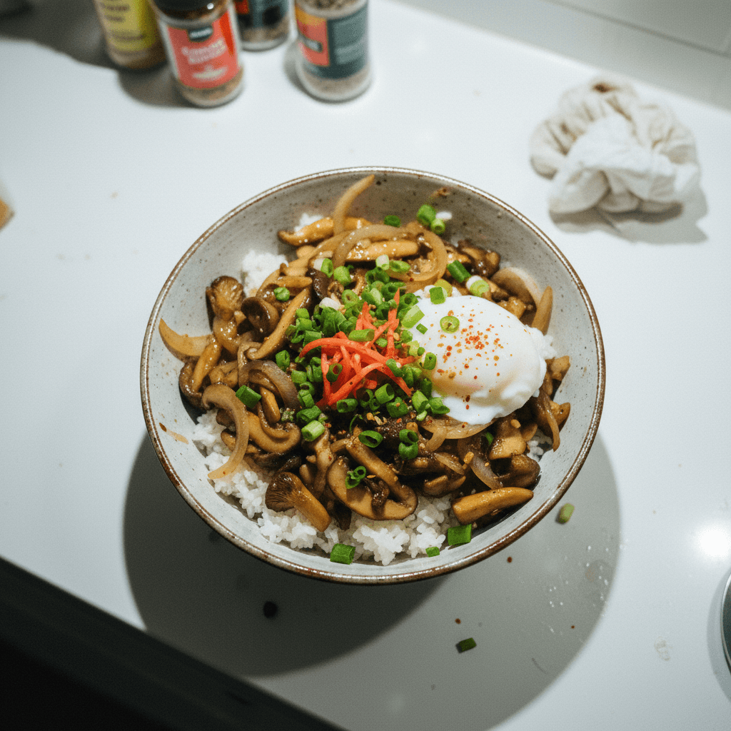 Mushroom Gyudon