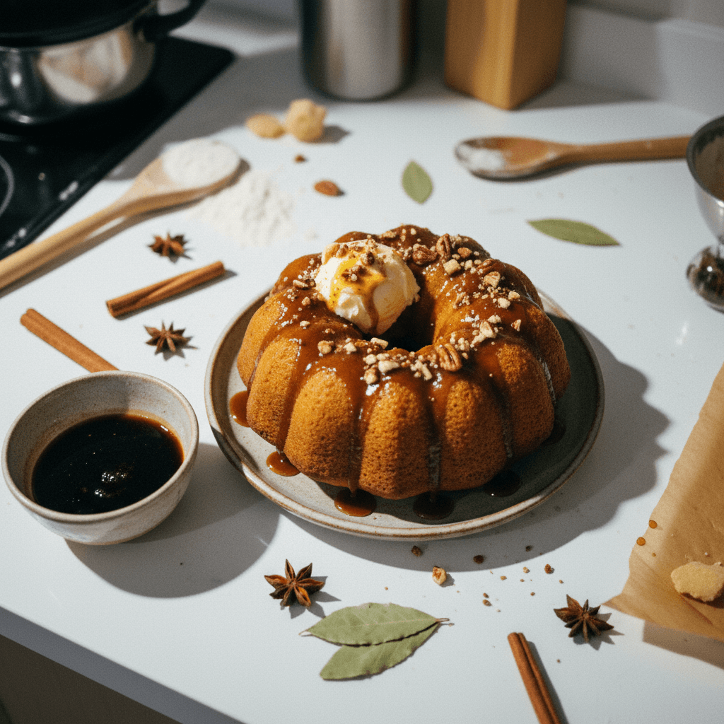 Spiced Pumpkin Molasses Cake