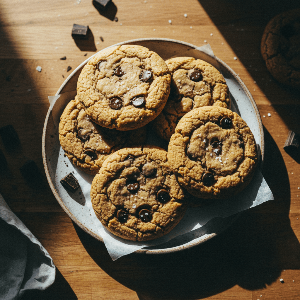 Vegan Chickpea Chocolate Chip Cookies (soft & fudgy)
