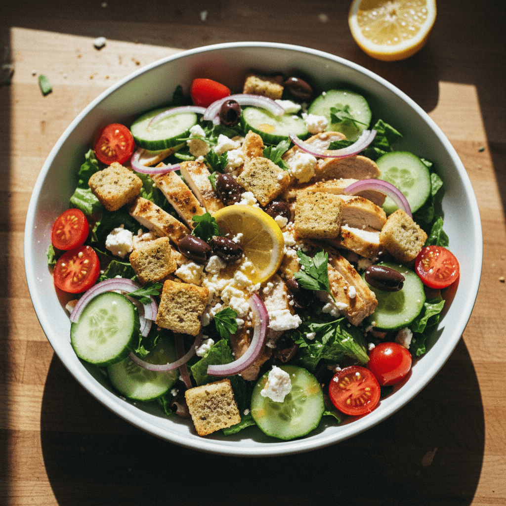 Chicken and Feta Salad with Lemon-Herb Vinaigrette
