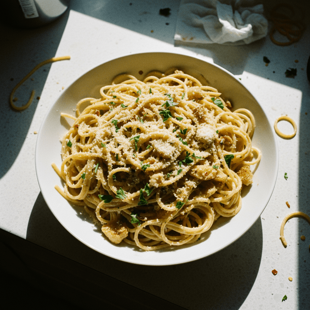 Roasted Garlic Butter Pasta