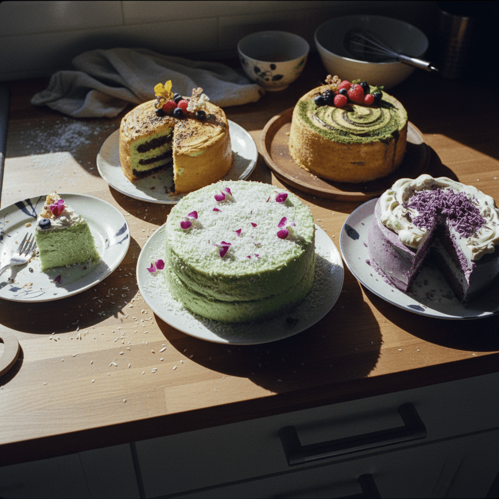 Pillowy Soft Matcha Chiffon Cake