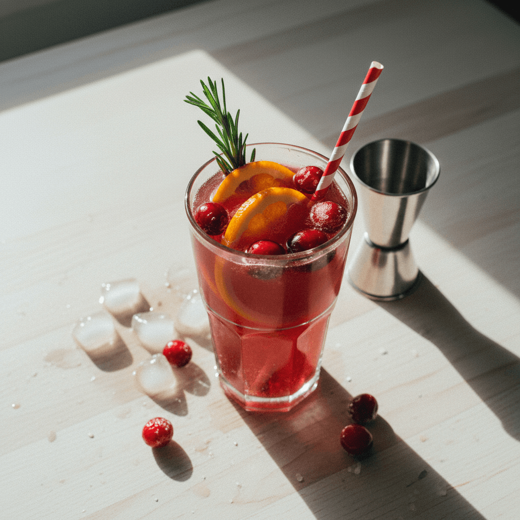 Cranberry Orange Shrub Mocktail