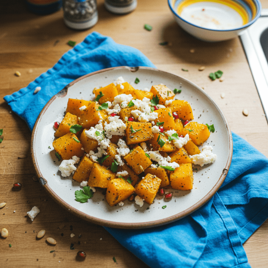 Roasted Butternut Squash with Feta