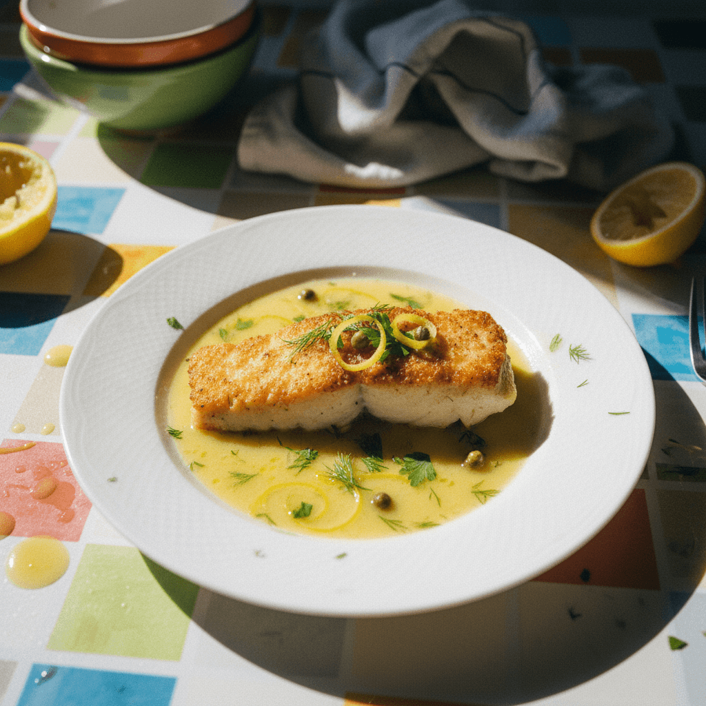 Lemon-Butter Reduction Pan-Seared Cod
