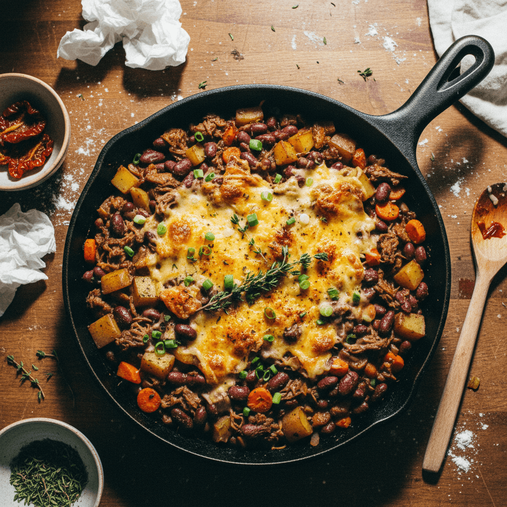 Hearty Bison, Bean, and Potato Bake