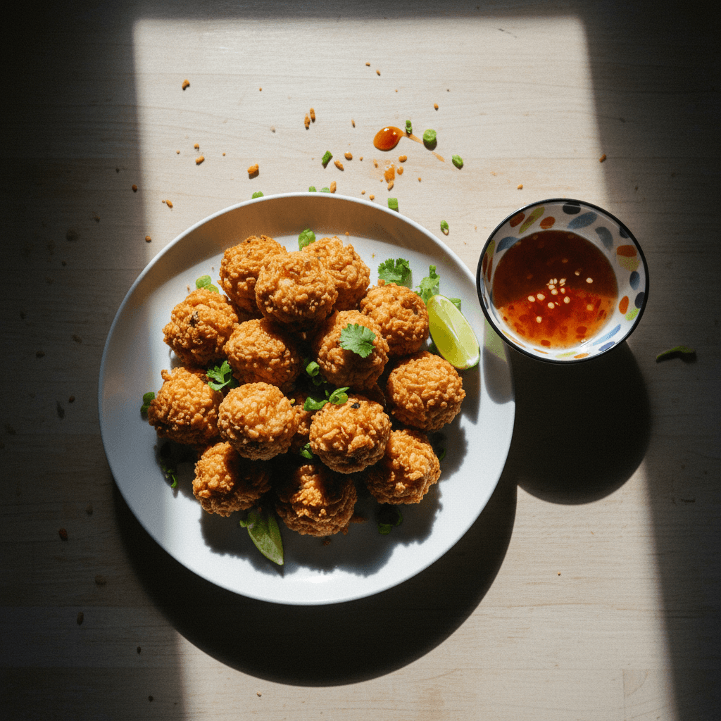 Crispy Rice Paper Shrimp Balls