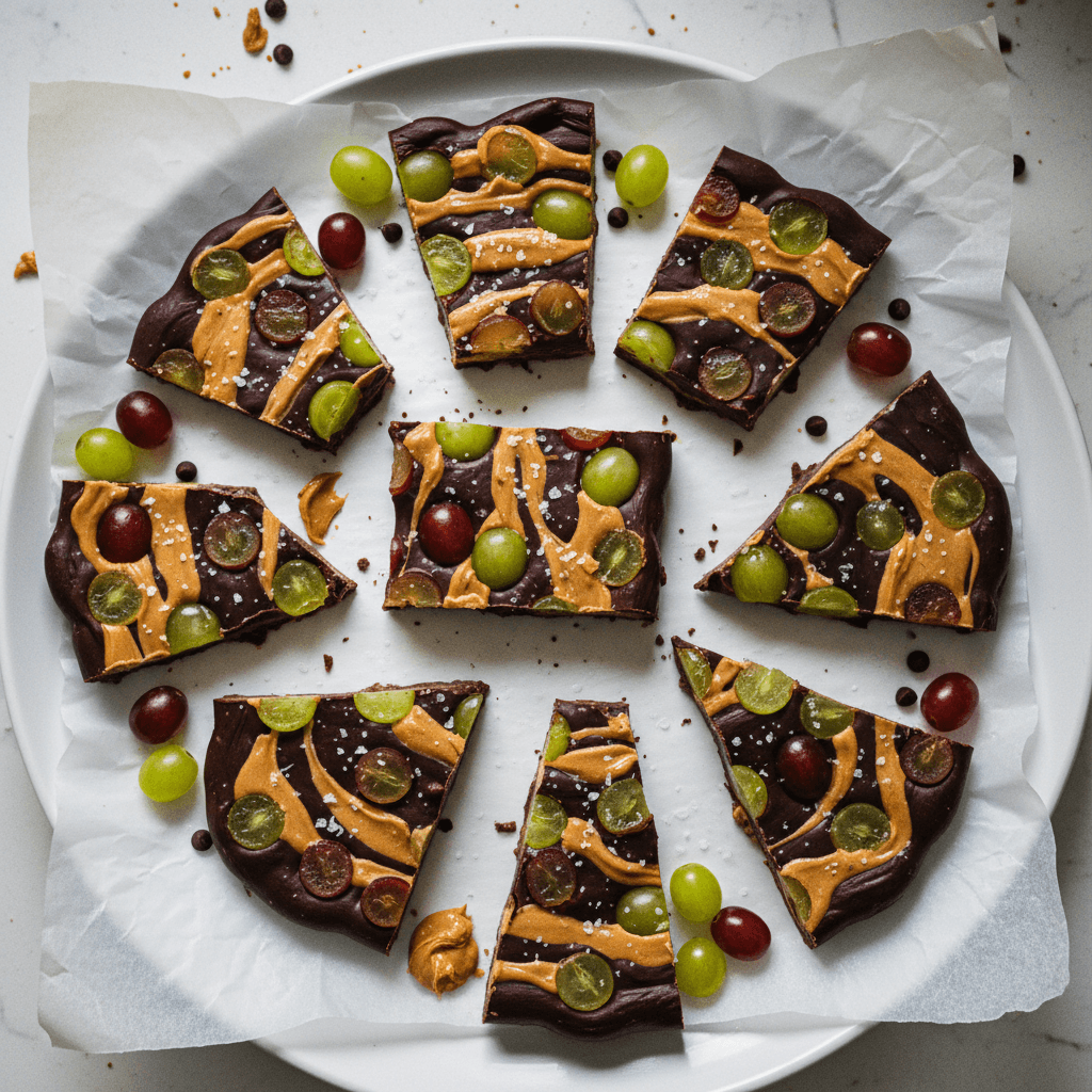 Grape Chocolate Peanut Butter Bark