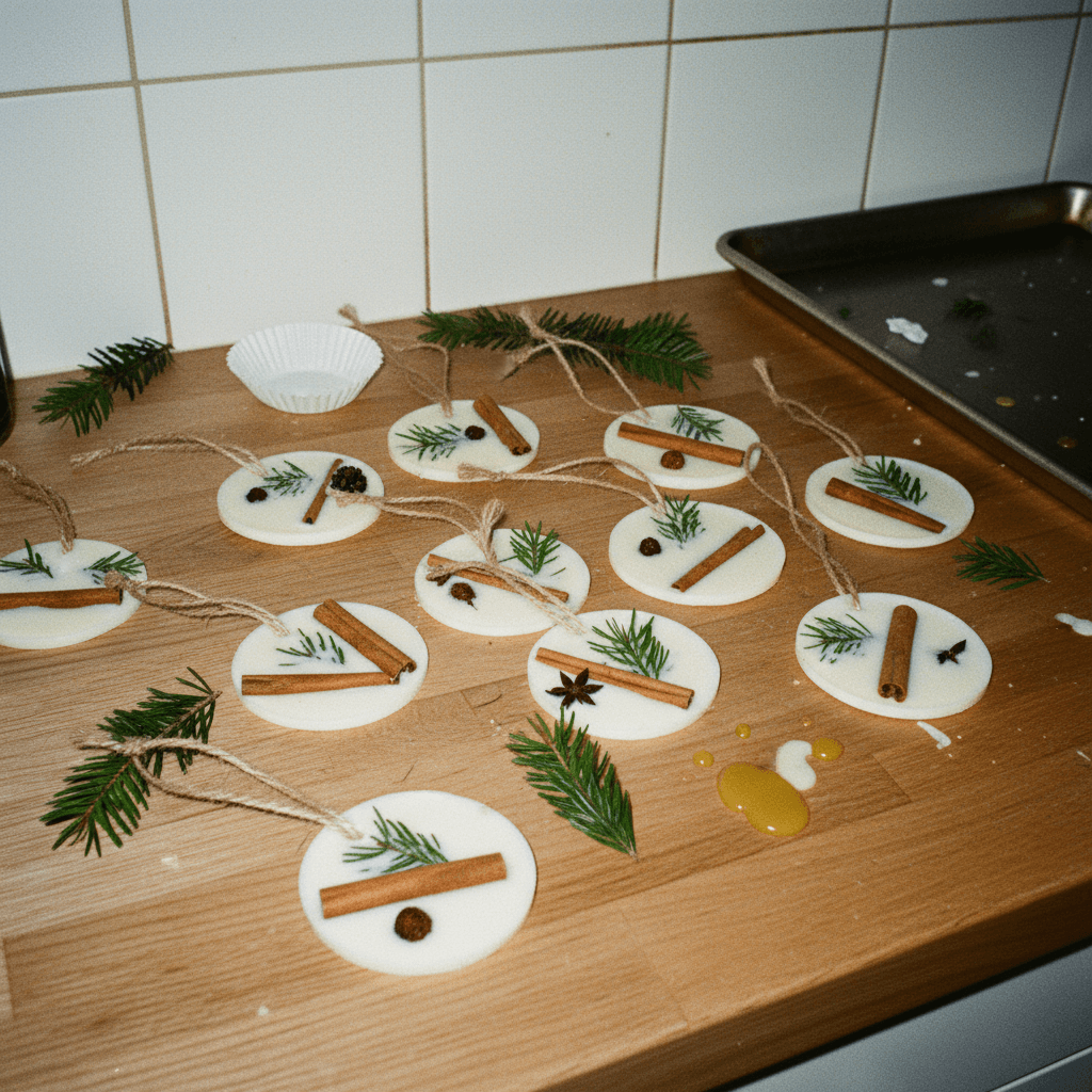 Homemade Festive Wax Sachets / Ornaments
