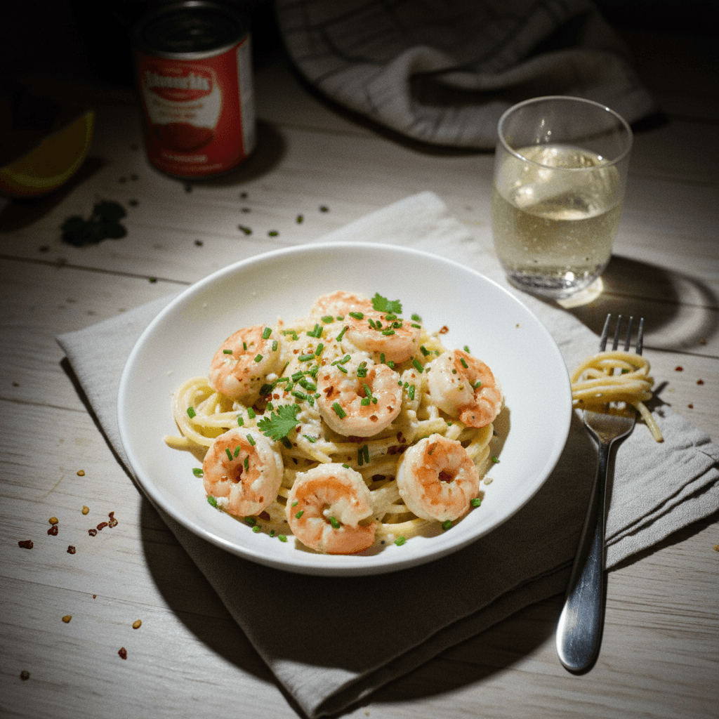 Creamy Boursin Shrimp Pasta