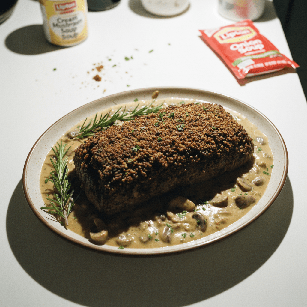 Lipton Onion Crusted Venison Roast