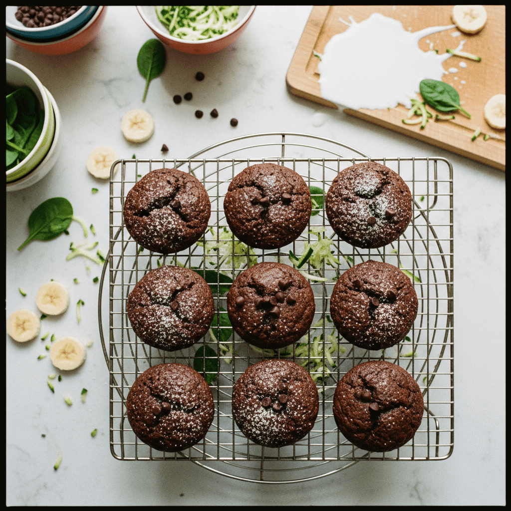 Hidden Veggie Chocolate Muffins