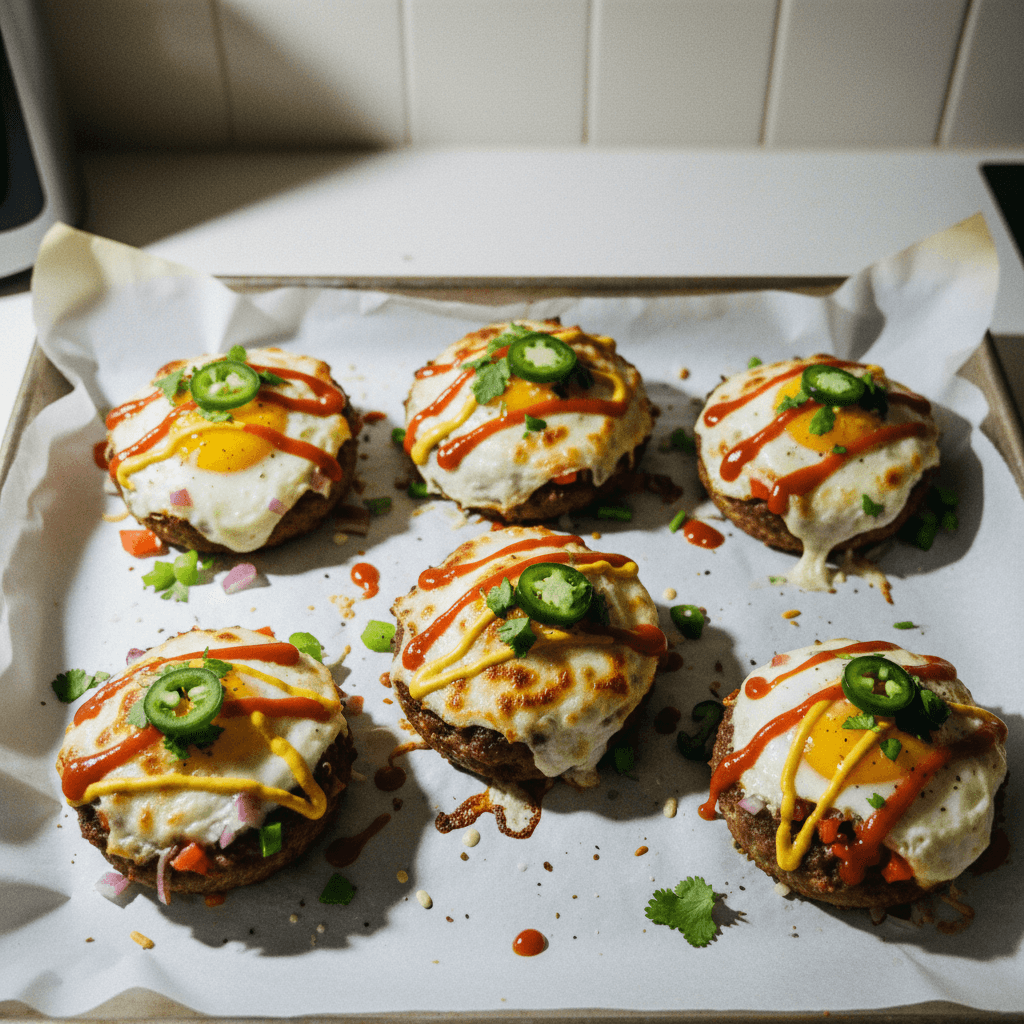 Cheesy Egg Burger Bowls