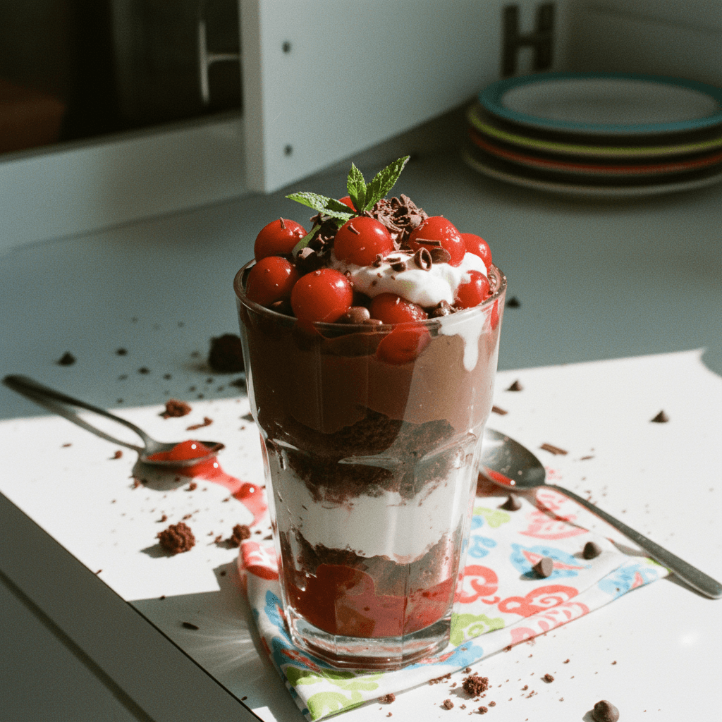Black Forest Pudding Parfait