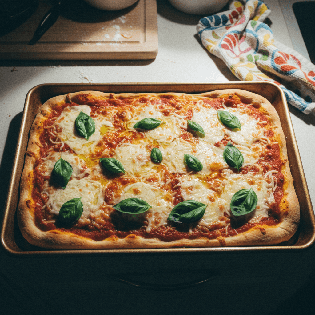 No Knead Sheet Pan Pizza