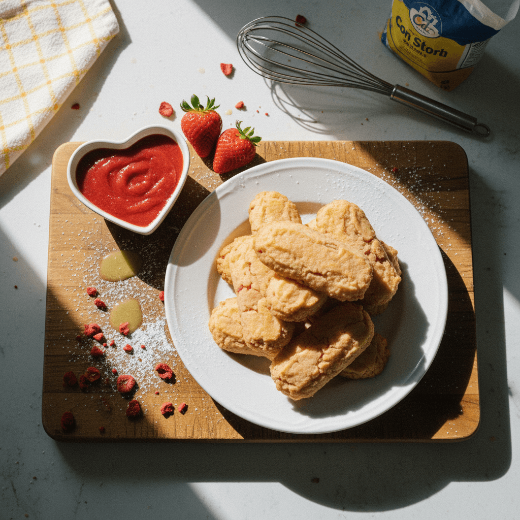 Strawberry Finger Cookies